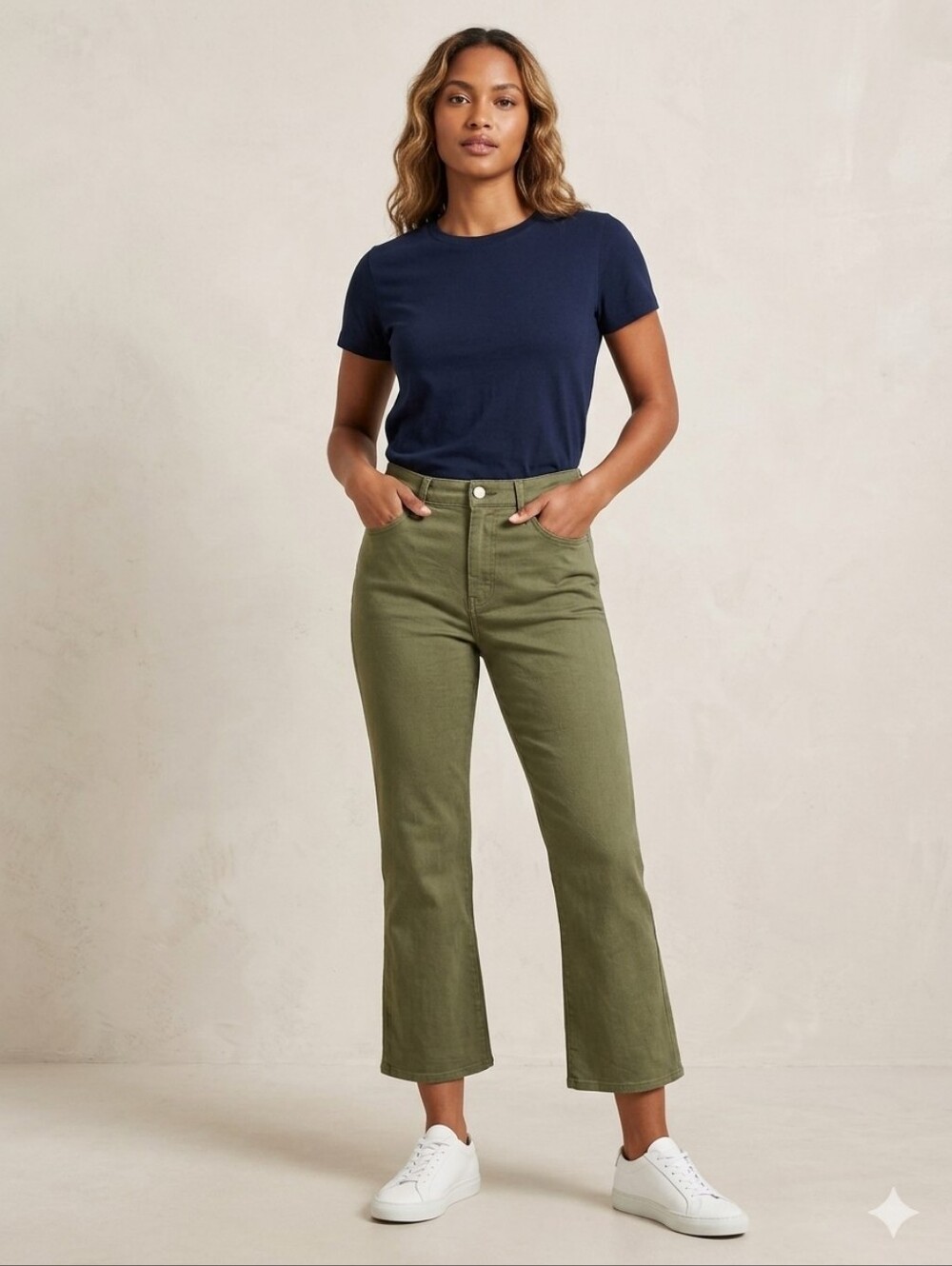 J.Crew Billie Garment-dyed demi-boot crop pants Comfort Stretch Jeans green 28